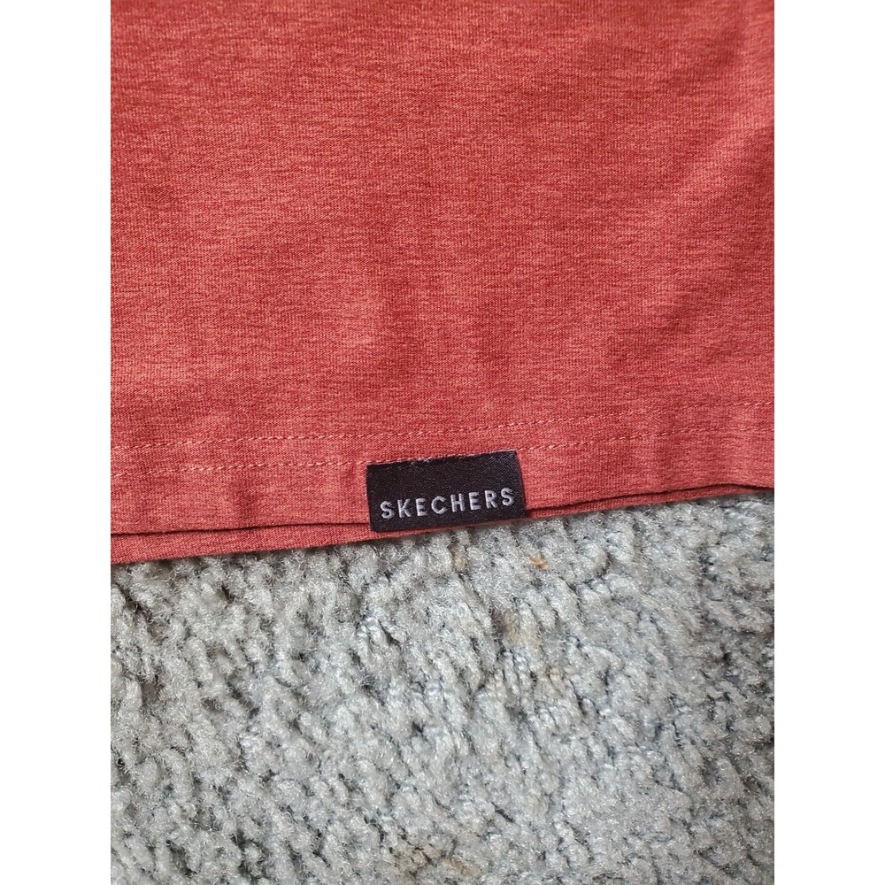 Mens Sketchers Tshirt Super Soft Color Brick Size Meduim - Picture 4 of 16